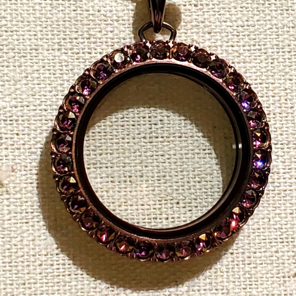 Chocolate and Purple Large Living Locket